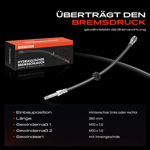 Bremsschlauch Hinterachse beidseitig Frankberg 5481FB0032742 Bild Bremsschlauch Hinterachse beidseitig Frankberg 5481FB0032742