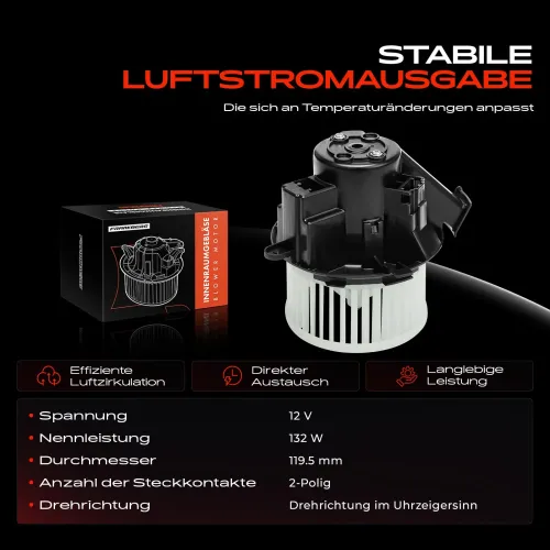 Innenraumgebläse 12 V Frankberg 5481FB0032761 Bild Innenraumgebläse 12 V Frankberg 5481FB0032761