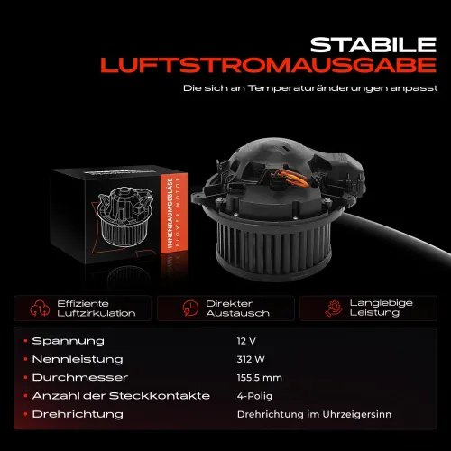 Innenraumgebläse 12 V Frankberg 5481FB0032762 Bild Innenraumgebläse 12 V Frankberg 5481FB0032762
