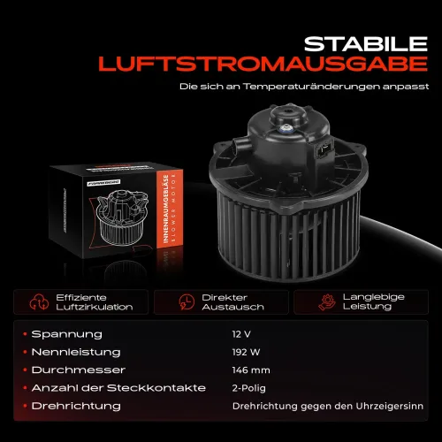 Innenraumgebläse 12 V Frankberg 5481FB0032773 Bild Innenraumgebläse 12 V Frankberg 5481FB0032773
