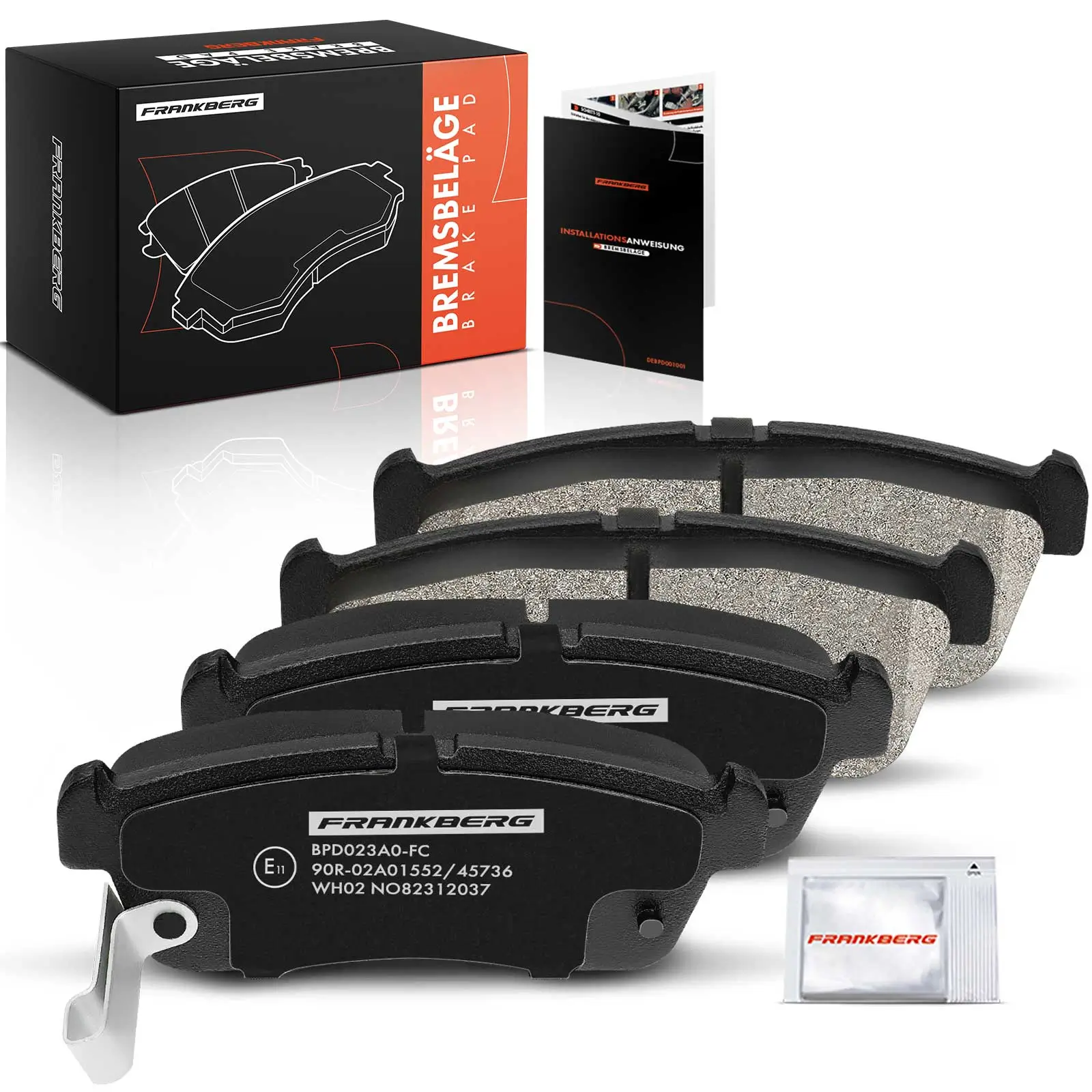 Bremsbelagsatz, Scheibenbremse Vorderachse beidseitig Frankberg 5481FB0032833