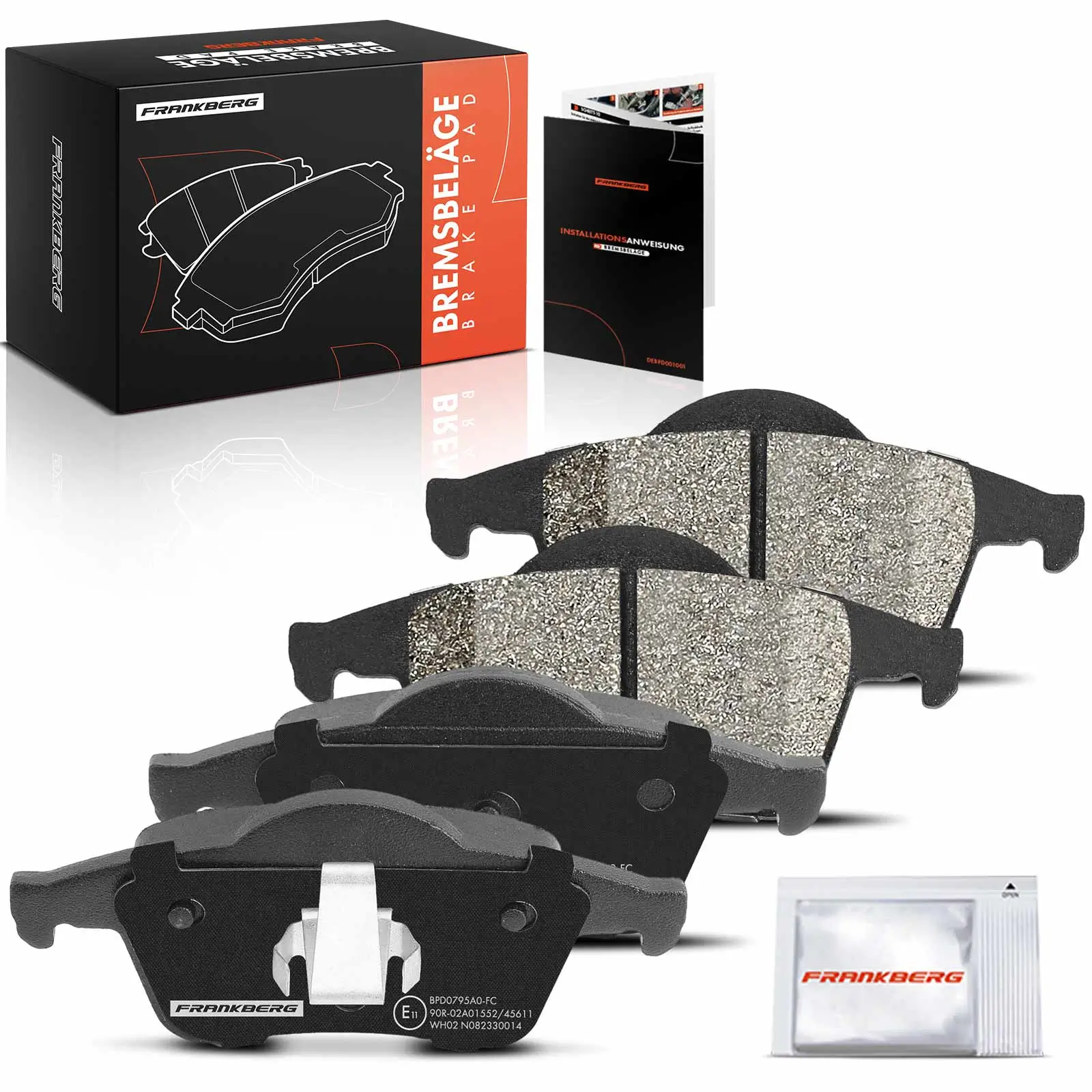 Bremsbelagsatz, Scheibenbremse Hinterachse beidseitig Frankberg 5481FB0032850