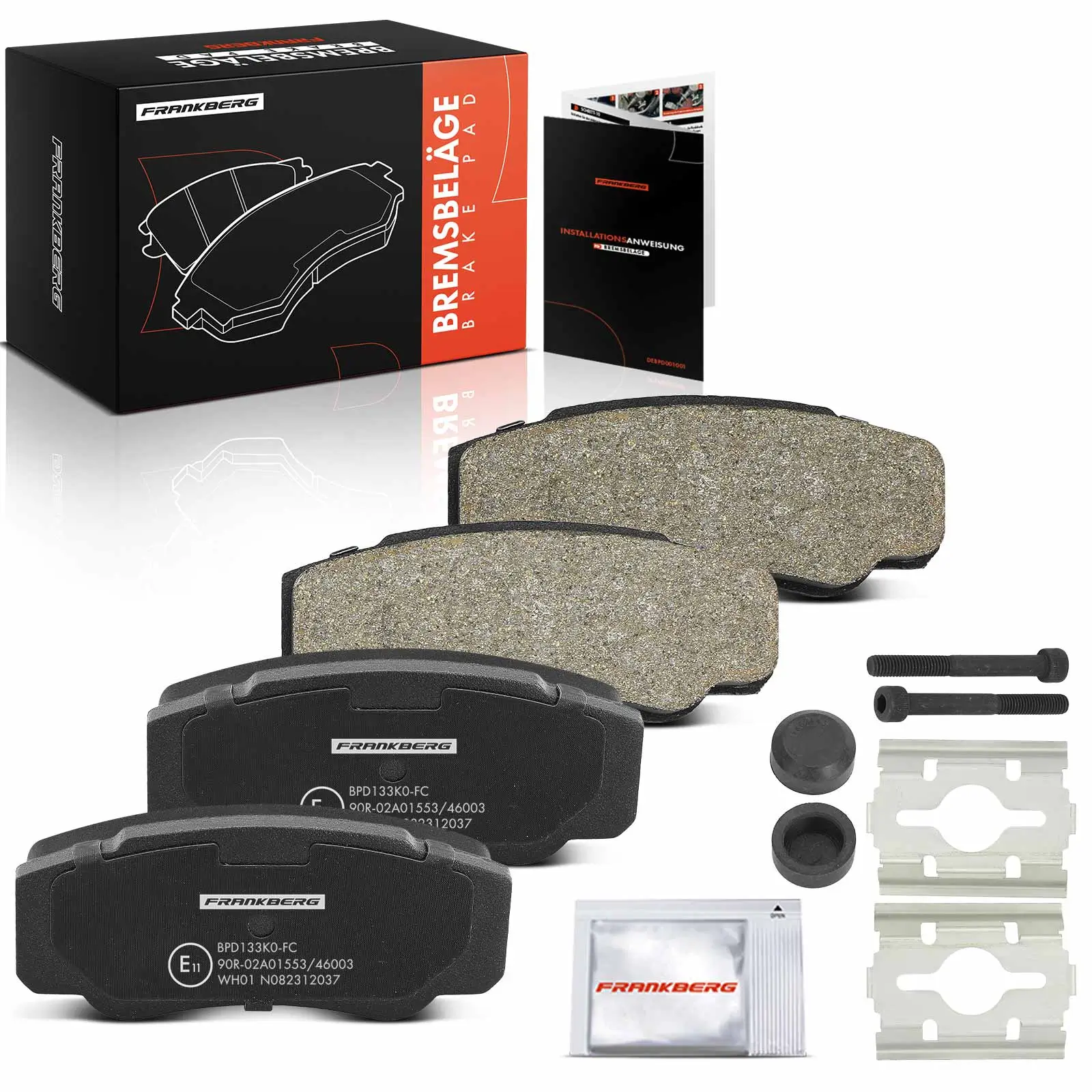 Bremsbelagsatz, Scheibenbremse Hinterachse beidseitig Frankberg 5481FB0032872