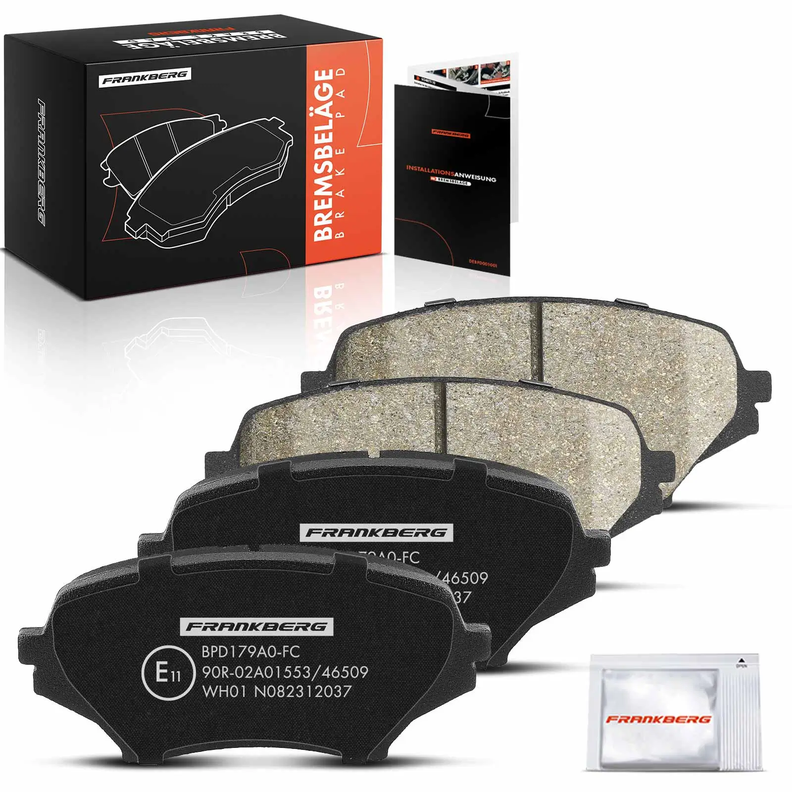 Bremsbelagsatz, Scheibenbremse Vorderachse beidseitig Frankberg 5481FB0032885