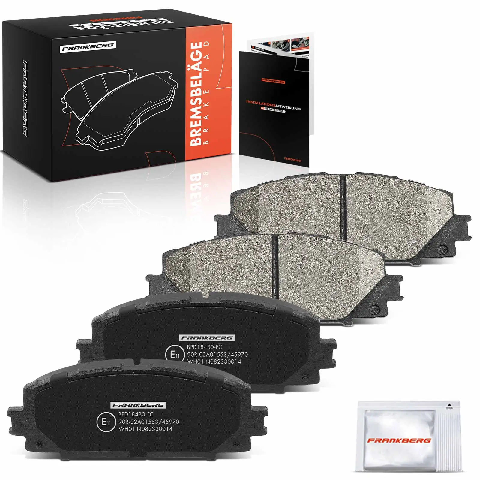 Bremsbelagsatz, Scheibenbremse Vorderachse beidseitig Frankberg 5481FB0032888