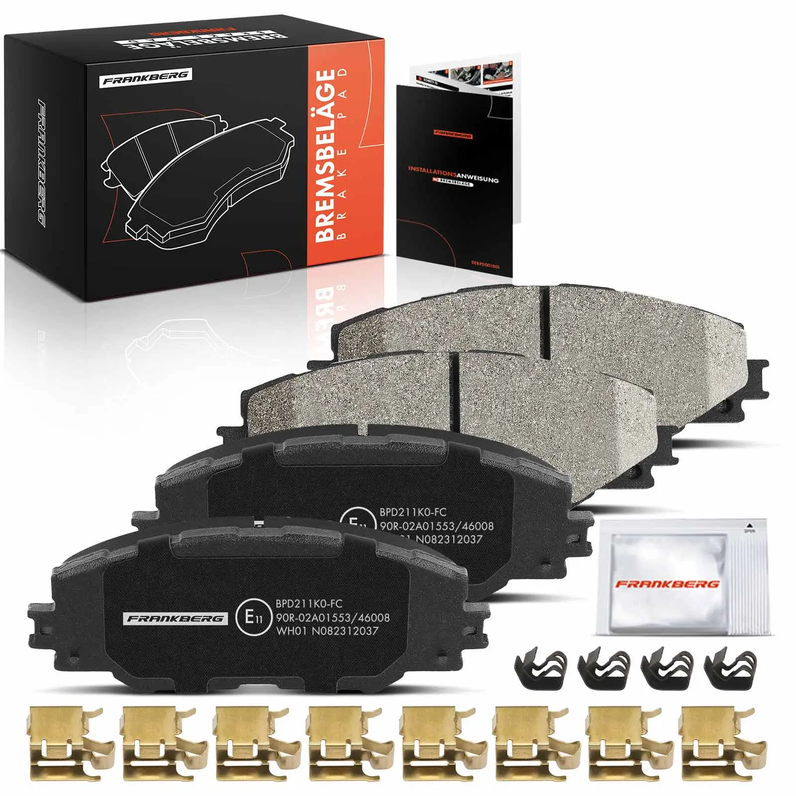 Bremsbelagsatz, Scheibenbremse Vorderachse beidseitig Frankberg 5481FB0032896