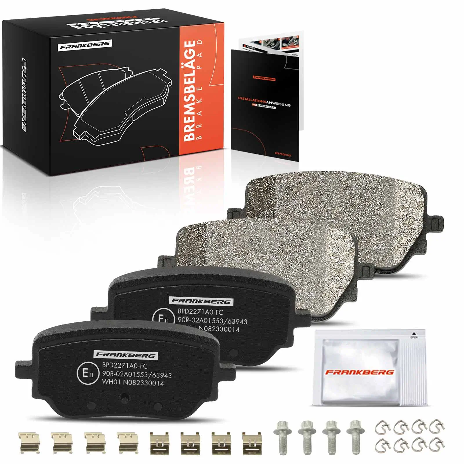 Bremsbelagsatz, Scheibenbremse Hinterachse beidseitig Frankberg 5481FB0032900