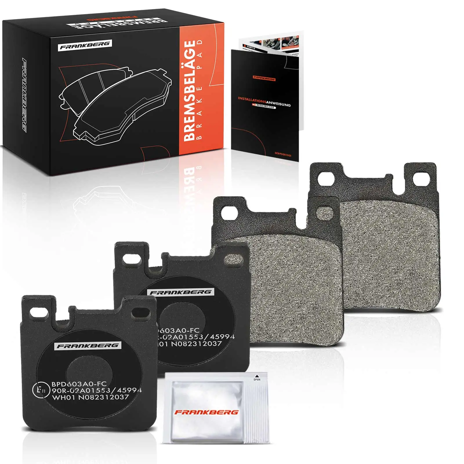 Bremsbelagsatz, Scheibenbremse Hinterachse beidseitig Frankberg 5481FB0033019