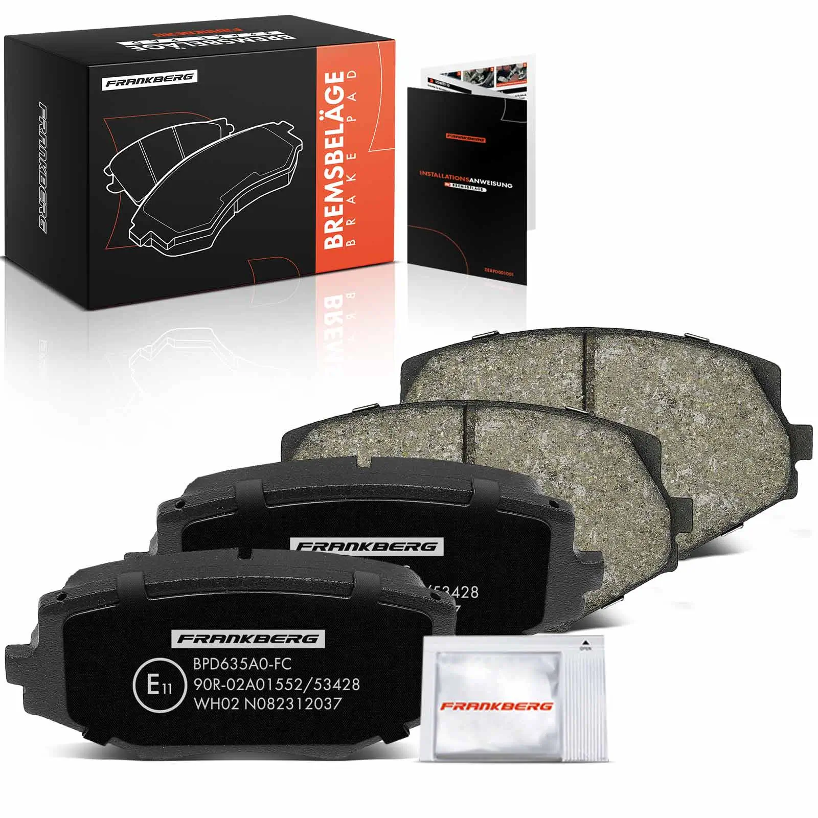 Bremsbelagsatz, Scheibenbremse Vorderachse beidseitig Frankberg 5481FB0033036