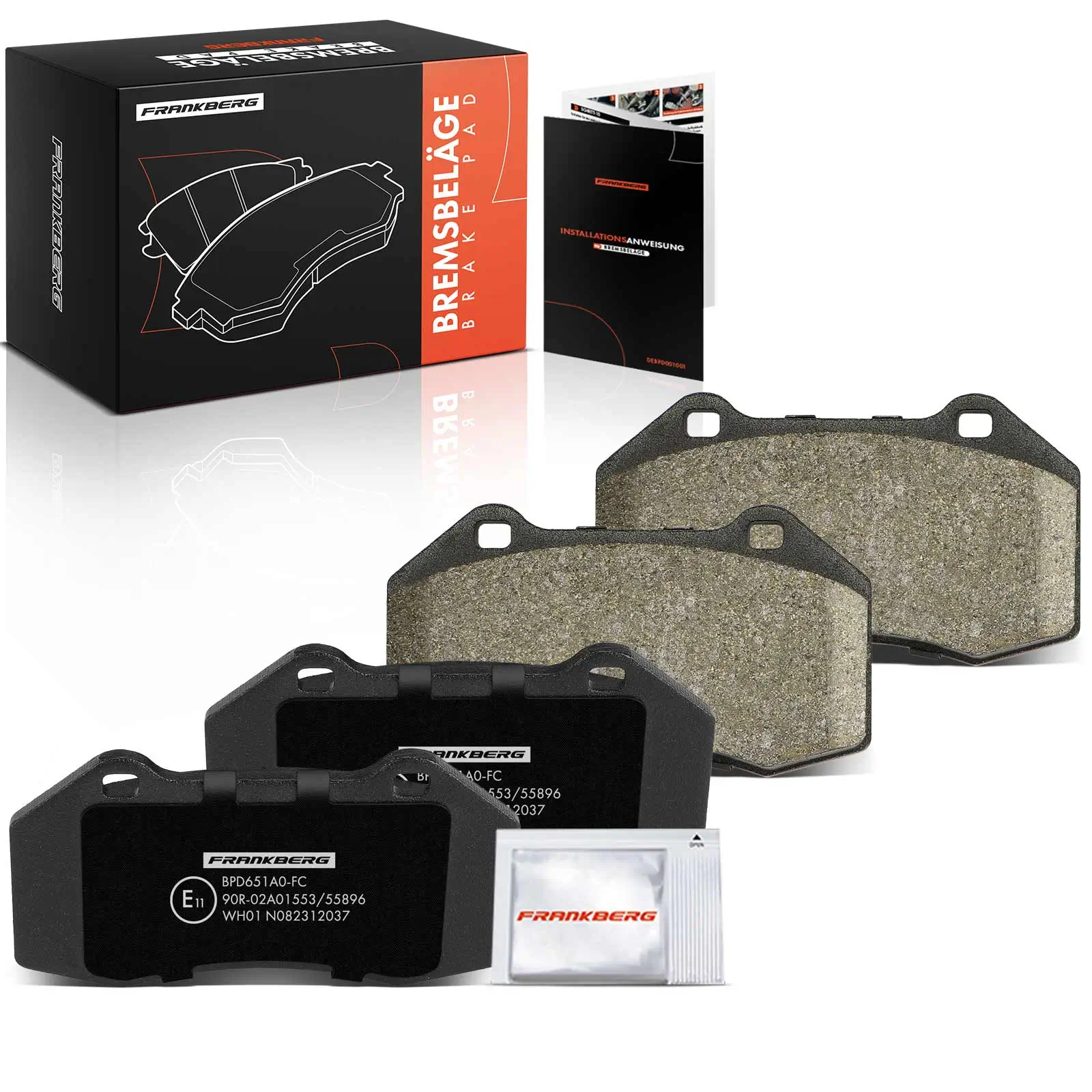 Bremsbelagsatz, Scheibenbremse Vorderachse beidseitig Frankberg 5481FB0033045
