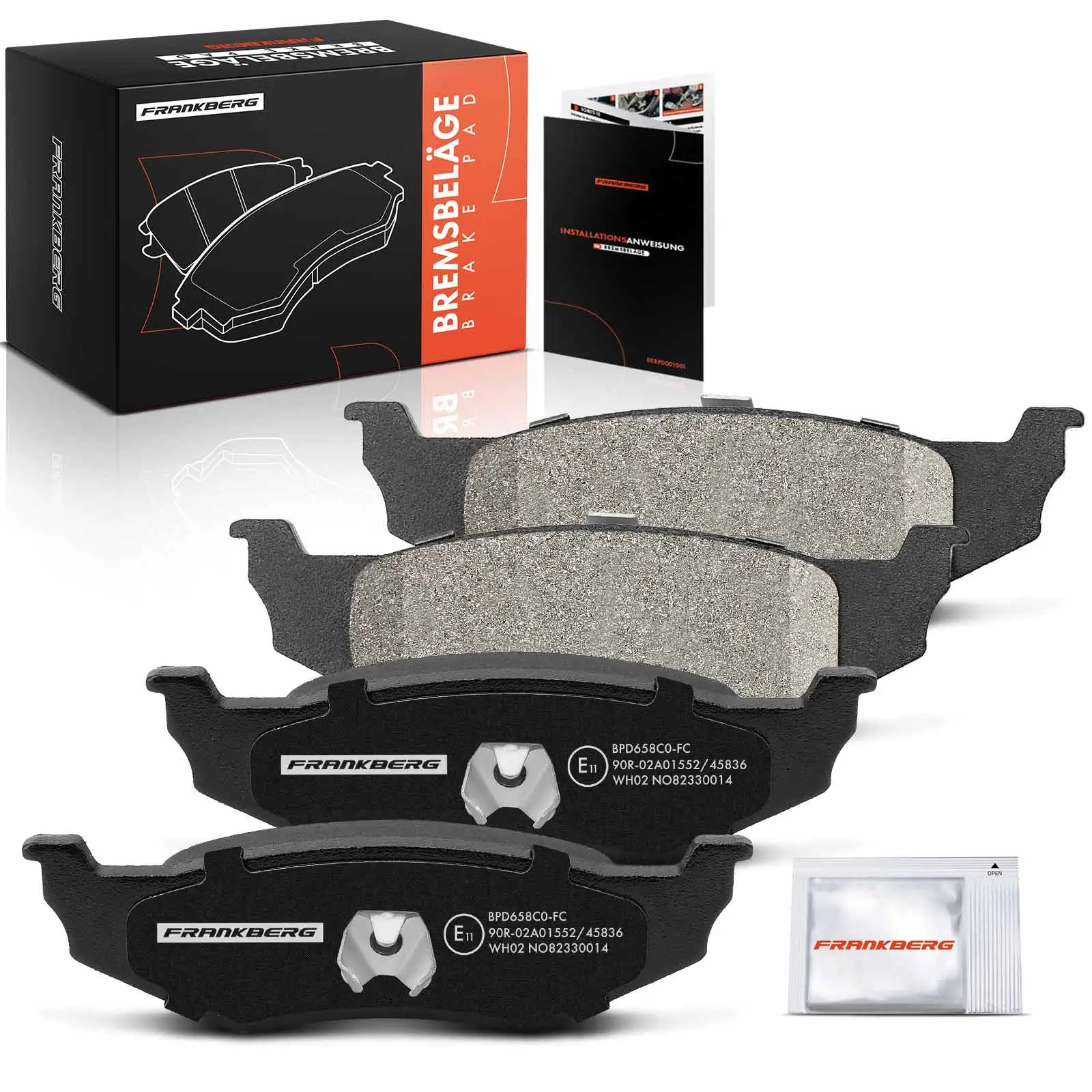 Bremsbelagsatz, Scheibenbremse Hinterachse beidseitig Frankberg 5481FB0033048