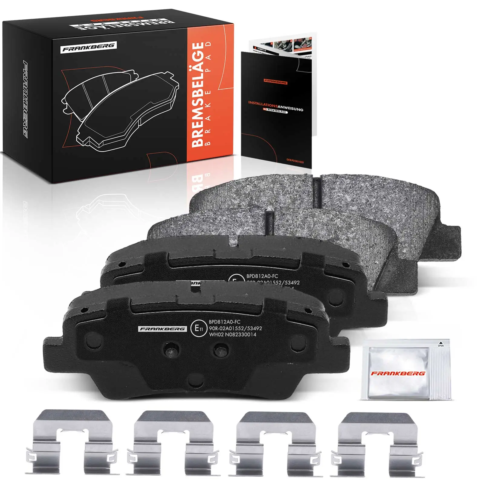 Bremsbelagsatz, Scheibenbremse Hinterachse beidseitig Frankberg 5481FB0033094