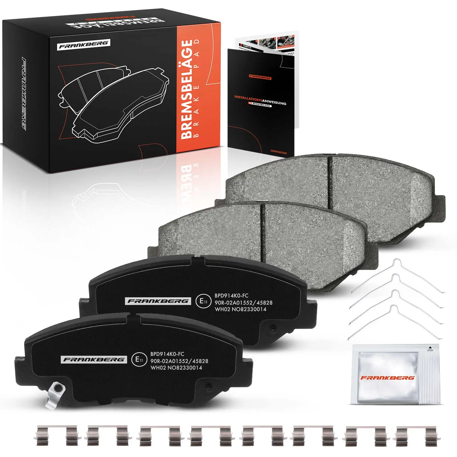Bremsbelagsatz, Scheibenbremse Vorderachse beidseitig Frankberg 5481FB0033138