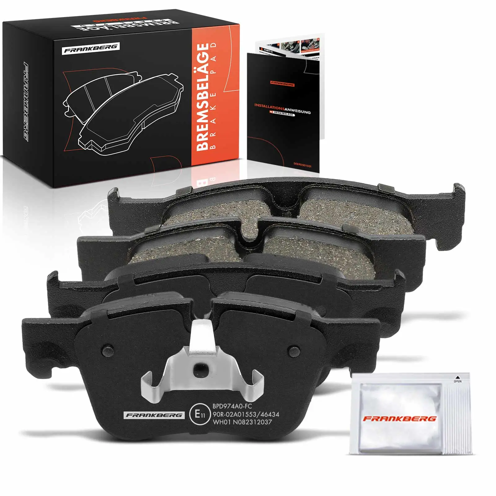 Bremsbelagsatz, Scheibenbremse Vorderachse beidseitig Frankberg 5481FB0033162