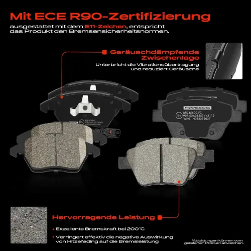 Bremsensatz, Scheibenbremse Vorderachse Hinterachse Frankberg 5481FB0033172 Bild Bremsensatz, Scheibenbremse Vorderachse Hinterachse Frankberg 5481FB0033172
