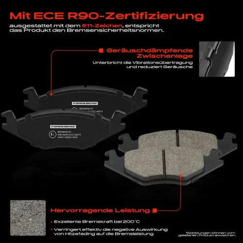 Bremsensatz, Scheibenbremse Vorderachse Frankberg 5481FB0033173 Bild Bremsensatz, Scheibenbremse Vorderachse Frankberg 5481FB0033173