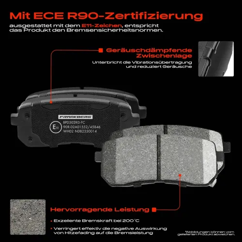 Bremsensatz, Scheibenbremse Hinterachse Frankberg 5481FB0033176 Bild Bremsensatz, Scheibenbremse Hinterachse Frankberg 5481FB0033176