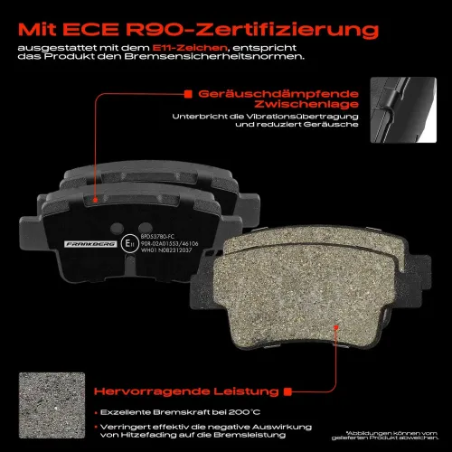 Bremsensatz, Scheibenbremse Hinterachse Frankberg 5481FB0033179 Bild Bremsensatz, Scheibenbremse Hinterachse Frankberg 5481FB0033179