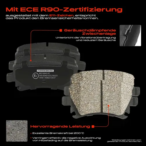 Bremsensatz, Scheibenbremse Hinterachse Frankberg 5481FB0033186 Bild Bremsensatz, Scheibenbremse Hinterachse Frankberg 5481FB0033186