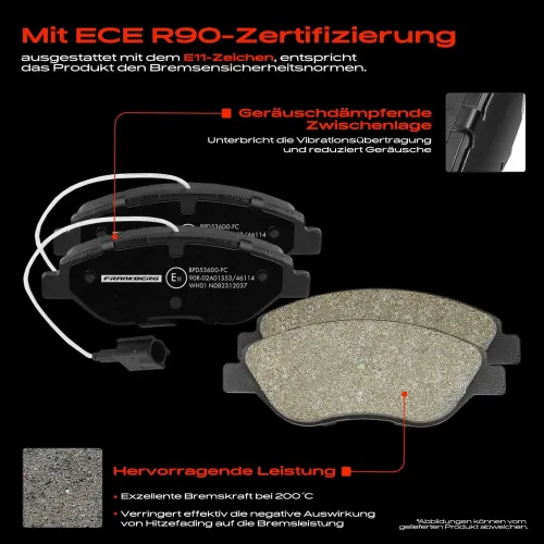 Bremsensatz, Scheibenbremse Vorderachse Frankberg 5481FB0033187 Bild Bremsensatz, Scheibenbremse Vorderachse Frankberg 5481FB0033187