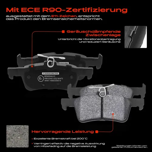 Bremsensatz, Scheibenbremse Hinterachse Frankberg 5481FB0033194 Bild Bremsensatz, Scheibenbremse Hinterachse Frankberg 5481FB0033194