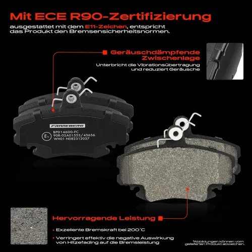 Bremsensatz, Scheibenbremse Vorderachse Frankberg 5481FB0033196 Bild Bremsensatz, Scheibenbremse Vorderachse Frankberg 5481FB0033196