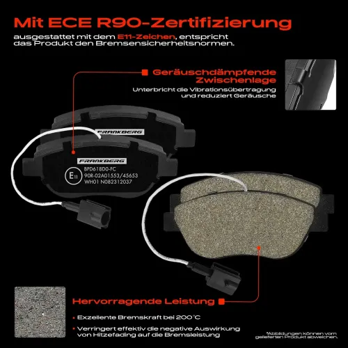 Bremsensatz, Scheibenbremse Vorderachse Frankberg 5481FB0033197 Bild Bremsensatz, Scheibenbremse Vorderachse Frankberg 5481FB0033197
