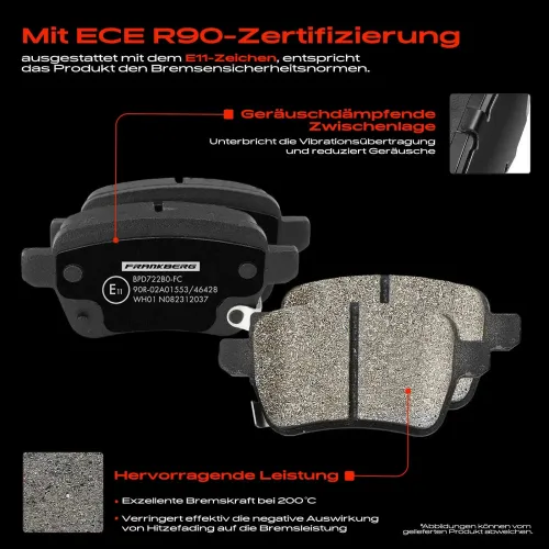 Bremsensatz, Scheibenbremse Hinterachse Frankberg 5481FB0033199 Bild Bremsensatz, Scheibenbremse Hinterachse Frankberg 5481FB0033199