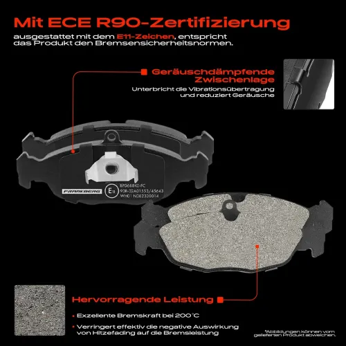 Bremsensatz, Scheibenbremse Vorderachse Frankberg 5481FB0033201 Bild Bremsensatz, Scheibenbremse Vorderachse Frankberg 5481FB0033201