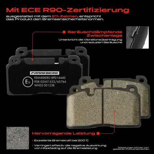 Bremsensatz, Scheibenbremse Vorderachse Frankberg 5481FB0033208 Bild Bremsensatz, Scheibenbremse Vorderachse Frankberg 5481FB0033208