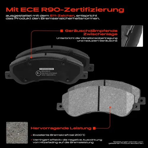 Bremsensatz, Scheibenbremse Vorderachse Frankberg 5481FB0033217 Bild Bremsensatz, Scheibenbremse Vorderachse Frankberg 5481FB0033217