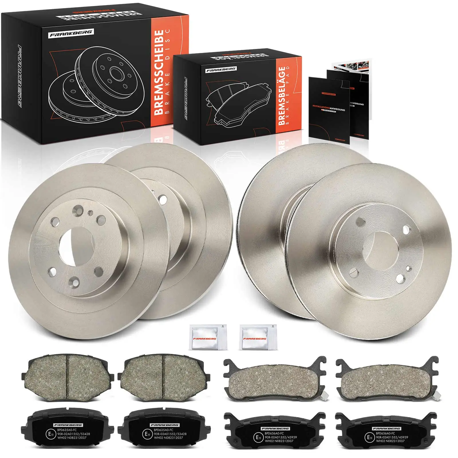 Bremsensatz, Scheibenbremse Vorderachse Hinterachse Frankberg 5481FB0033218