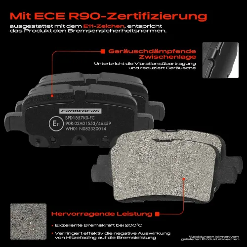 Bremsensatz, Scheibenbremse Hinterachse Frankberg 5481FB0033220 Bild Bremsensatz, Scheibenbremse Hinterachse Frankberg 5481FB0033220