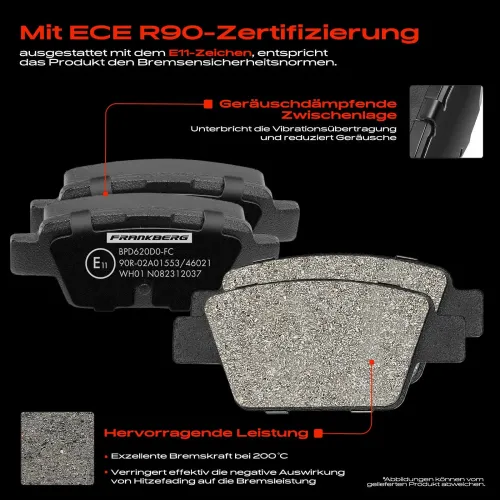 Bremsensatz, Scheibenbremse Hinterachse Frankberg 5481FB0033230 Bild Bremsensatz, Scheibenbremse Hinterachse Frankberg 5481FB0033230