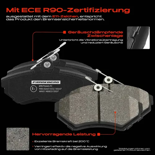 Bremsensatz, Scheibenbremse Vorderachse Frankberg 5481FB0033235 Bild Bremsensatz, Scheibenbremse Vorderachse Frankberg 5481FB0033235