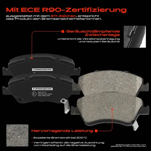 Bremsensatz, Scheibenbremse Vorderachse Frankberg 5481FB0033249 Bild Bremsensatz, Scheibenbremse Vorderachse Frankberg 5481FB0033249