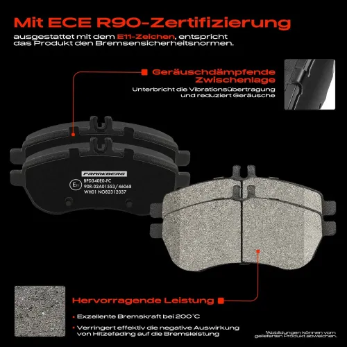 Bremsensatz, Scheibenbremse Vorderachse Frankberg 5481FB0033259 Bild Bremsensatz, Scheibenbremse Vorderachse Frankberg 5481FB0033259