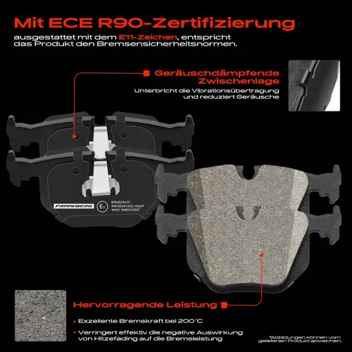 Bremsensatz, Scheibenbremse Hinterachse Frankberg 5481FB0033264 Bild Bremsensatz, Scheibenbremse Hinterachse Frankberg 5481FB0033264