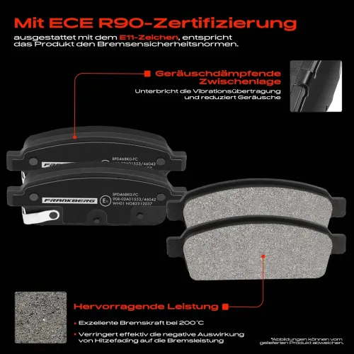 Bremsensatz, Scheibenbremse Hinterachse Frankberg 5481FB0033265 Bild Bremsensatz, Scheibenbremse Hinterachse Frankberg 5481FB0033265