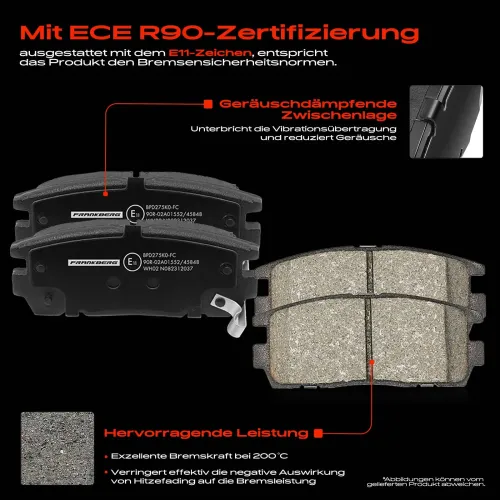 Bremsensatz, Scheibenbremse Hinterachse Frankberg 5481FB0033266 Bild Bremsensatz, Scheibenbremse Hinterachse Frankberg 5481FB0033266