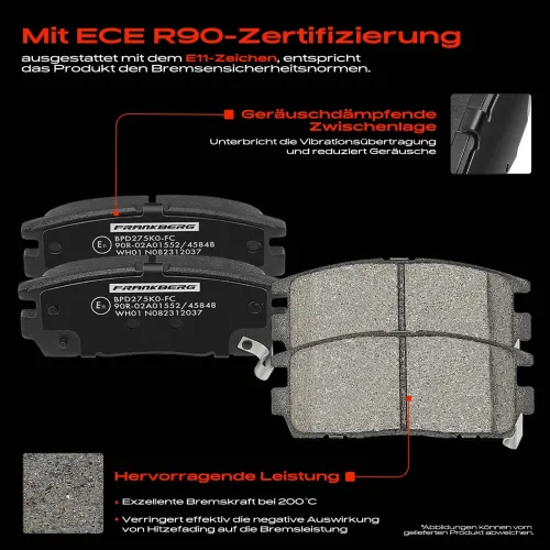 Bremsensatz, Scheibenbremse Hinterachse Frankberg 5481FB0033267 Bild Bremsensatz, Scheibenbremse Hinterachse Frankberg 5481FB0033267