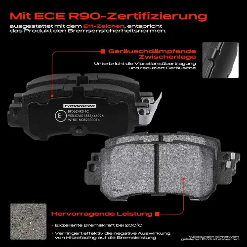 Bremsensatz, Scheibenbremse Hinterachse Frankberg 5481FB0033271 Bild Bremsensatz, Scheibenbremse Hinterachse Frankberg 5481FB0033271