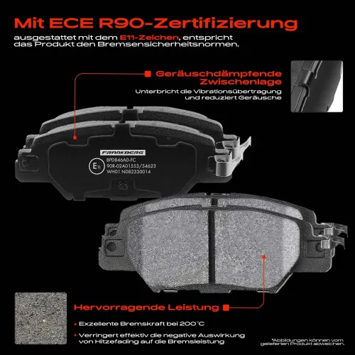 Bremsensatz, Scheibenbremse Hinterachse Frankberg 5481FB0033272 Bild Bremsensatz, Scheibenbremse Hinterachse Frankberg 5481FB0033272