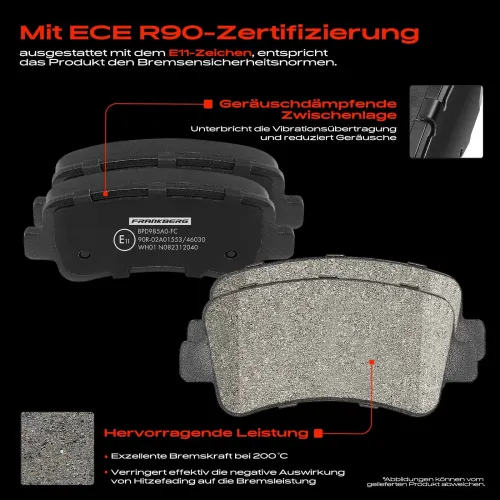 Bremsensatz, Scheibenbremse Hinterachse Frankberg 5481FB0033273 Bild Bremsensatz, Scheibenbremse Hinterachse Frankberg 5481FB0033273