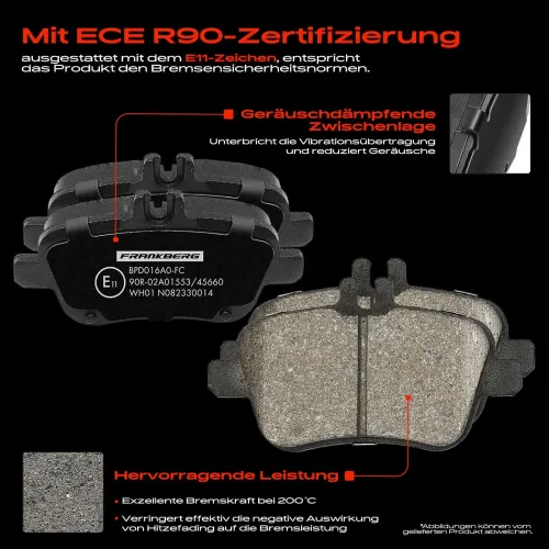 Bremsensatz, Scheibenbremse Hinterachse Frankberg 5481FB0033276 Bild Bremsensatz, Scheibenbremse Hinterachse Frankberg 5481FB0033276