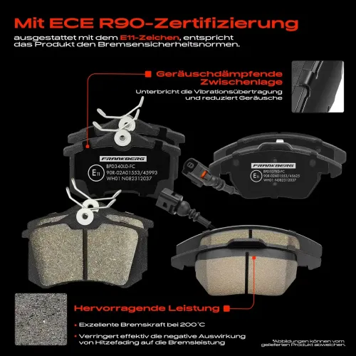 Bremsensatz, Scheibenbremse Vorderachse Hinterachse Frankberg 5481FB0033284 Bild Bremsensatz, Scheibenbremse Vorderachse Hinterachse Frankberg 5481FB0033284