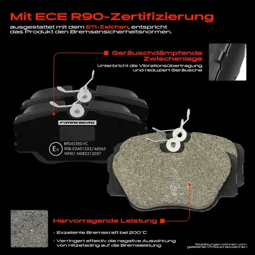 Bremsensatz, Scheibenbremse Vorderachse Frankberg 5481FB0033285 Bild Bremsensatz, Scheibenbremse Vorderachse Frankberg 5481FB0033285