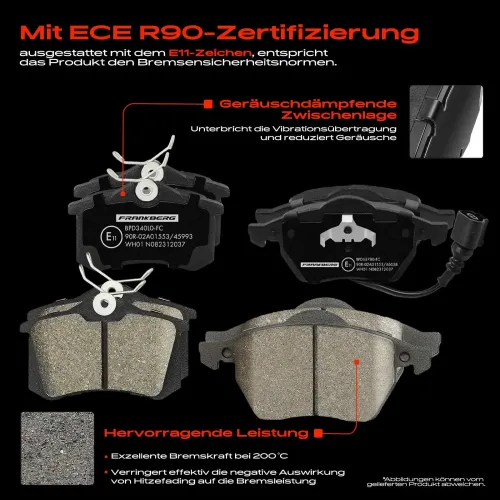 Bremsensatz, Scheibenbremse Vorderachse Hinterachse Frankberg 5481FB0033293 Bild Bremsensatz, Scheibenbremse Vorderachse Hinterachse Frankberg 5481FB0033293