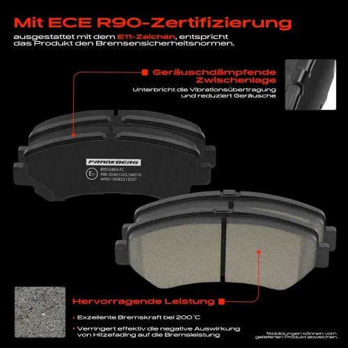 Bremsensatz, Scheibenbremse Vorderachse Frankberg 5481FB0033295 Bild Bremsensatz, Scheibenbremse Vorderachse Frankberg 5481FB0033295