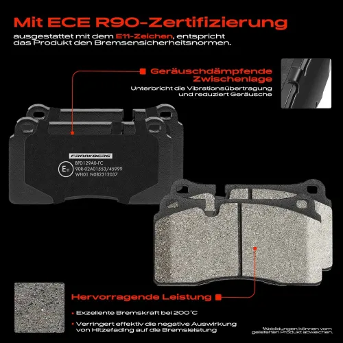Bremsensatz, Scheibenbremse Vorderachse Frankberg 5481FB0033299 Bild Bremsensatz, Scheibenbremse Vorderachse Frankberg 5481FB0033299